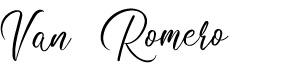 Signature of Van Romero